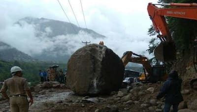 NH 3 blocked near Manali after huge boulders come hurling down
