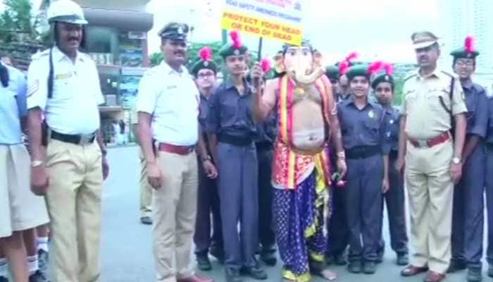 &#039;Lord Ganesha&#039; spreads awareness about road safety rules in Bengaluru