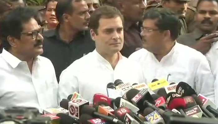 Rahul Gandhi meets ailing Karunanidhi in hospital, says he is stable