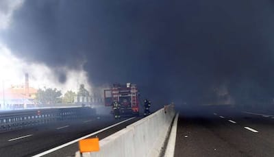Explosion causes fire near Italy's Bologna Airport