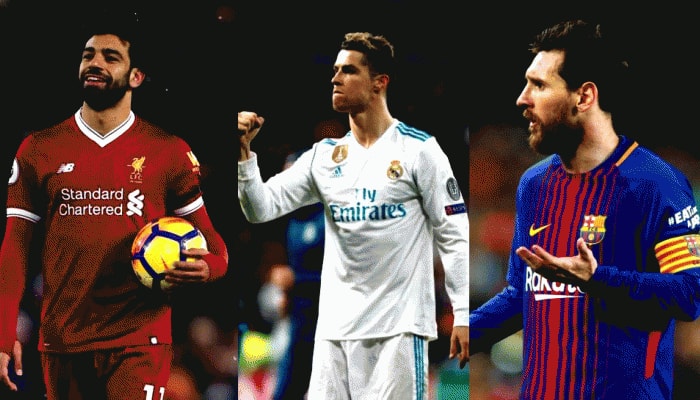  Mohamed Salah, Cristiano Ronaldo and Lionel Messi on Champions League awards shortlist 