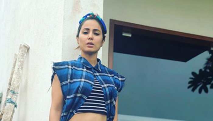 Hina Khan wears beau Rocky Jaiswal's shirt in the trendiest way possible—See pics