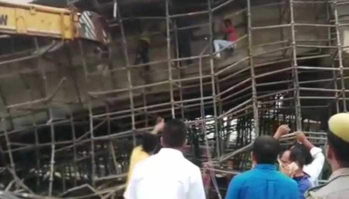 Portion of flyover collapses in UP&#039;s Basti, 4 injured, 2 trapped, rescue ops underway