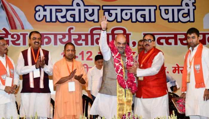 Amit Shah aims high ahead of Lok Sabha elections, tells BJP&#039;s UP unit to target 74 seats