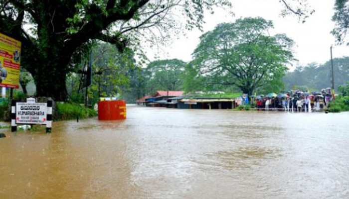 Karnataka: Cauvery River above danger mark in Madikeri as torrential rains disrupt normal life