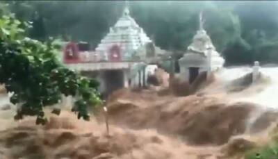 Watch: Ancient Shiva temple submerges in flood in rain-battered Odisha