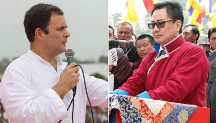 Kerala floods: Rahul Gandhi demands more funds for relief ops, Kiren Rijiju says &#039;no politics please&#039;