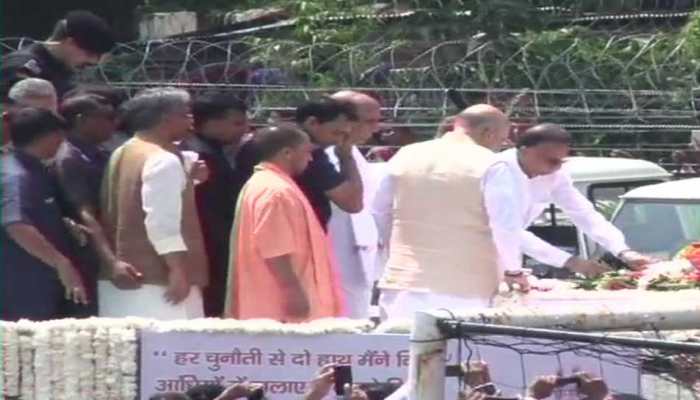 Atal Bihari Vajpayee's 'asthi kalash yatra' begins; Amit Shah, Rajnath Singh take part