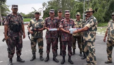West Bengal: BSF exchanges sweets with Border Guards Bangladesh at border on Eid al-Adha
