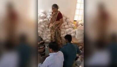 Video of Infosys co-founder NR Narayana Murthy's wife Sudha Murthy packing relief material for flood victims goes viral