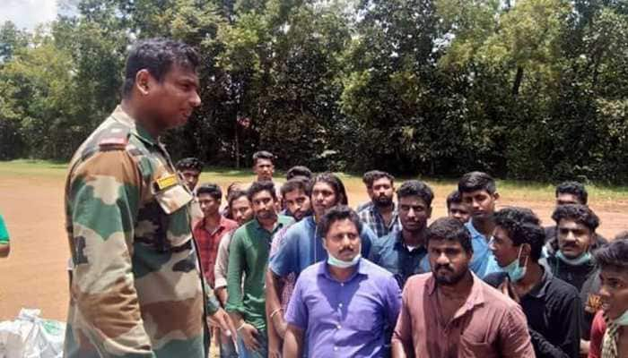 A soldier is never off duty: Army Major on  leave joins Kerala flood relief work