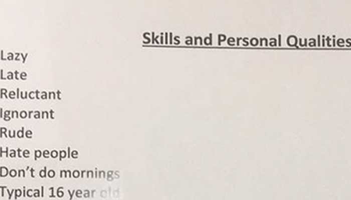 Dad's brutally honest CV for his daughter has left the internet in splits—See pics