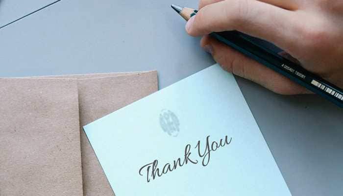 Writing &#039;thank you&#039; notes may boost your well-being: Study