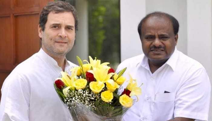 HD Kumaraswamy completes 100 days in office; thanks &#039;stars&#039;, visits Rahul Gandhi in Delhi