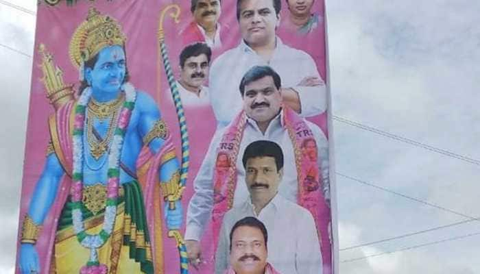 Telangana CM KCR depicted as Lord Rama in TRS poster ahead of mega public meeting &#039;Pragathi Nivedhana Sabha&#039;