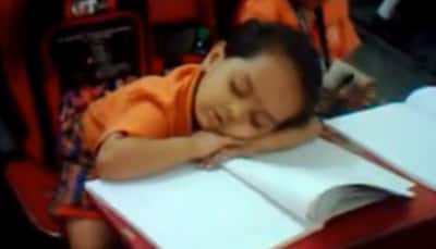 This video of a kid dozing off in classroom goes viral on social media-Watch