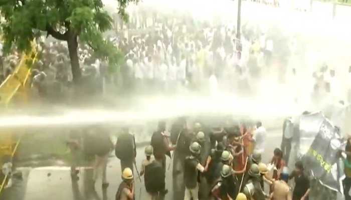 Jaipur Police uses water cannon on Congress workers protesting over Rafale deal