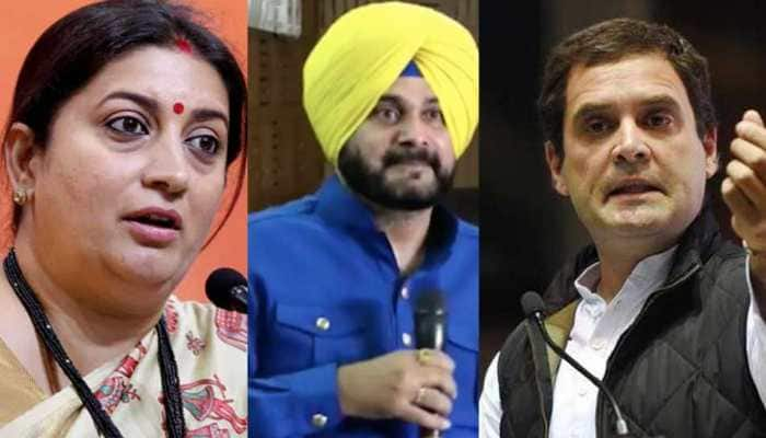 Smriti Irani attacks Congress, questions Rahul Gandhi&#039;s silence on Navjot Singh Sidhu&#039;s Pakistan trip