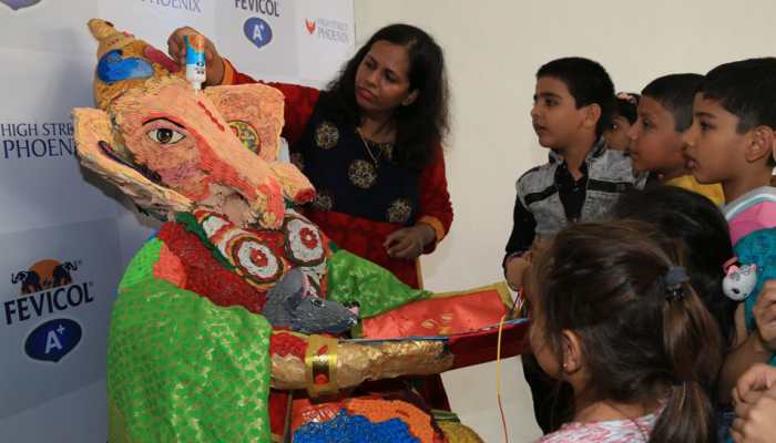 Bhagyashree Deshpande creates largest paper-quilling Ganesh idol in Mumbai