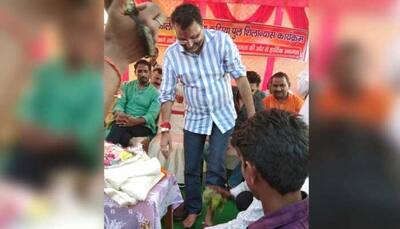 BJP worker washes party MP's feet in Jharkhand, then drinks that water; MP asks 'what's wrong?'