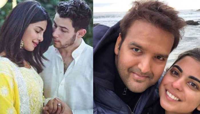 Priyanka Chopra and Nick Jonas go the traditional way at Isha Ambani- Anand Piramal's engagement—Pics