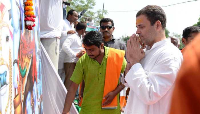 Watch: Rahul Gandhi offers prayers to lord Shiva amid ‘Bam Bam Bhole’ chants