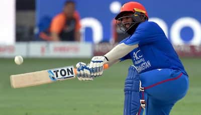 Afghanistan batsman Mohammad Shahzad hits century vs India, scores highest percentage of team runs