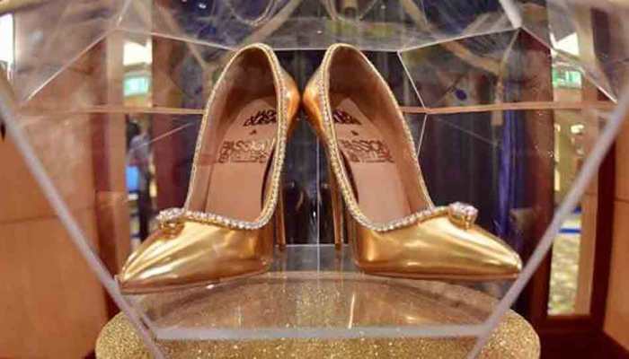 Dubai jeweller puts gem-studded USD 17 million shoes on sale