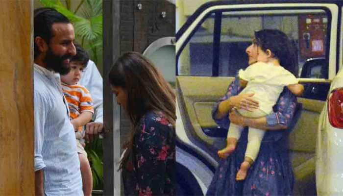 Soha Ali Khan clicked with daughter Inaaya Naumi Kemmu outside Saif-Kareena&#039;s residence: In Pics