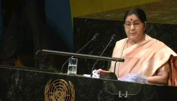 Pakistan supports terrorism, refuses to see blood of innocents: Sushma Swaraj at UNGA