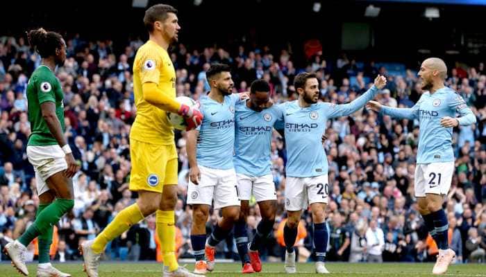 Manchester City cruise as Aguero and Sterling strike in 2-1 win over Brighton
