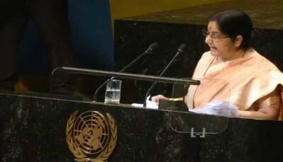 Mastermind of 9/11 killed, mastermind of 26/11 free in Pakistan: Sushma Swaraj at UNGA