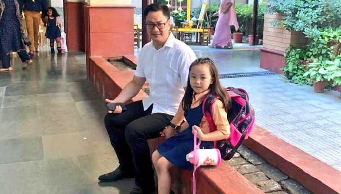 Ask boss for leave: How Kiren Rijiju&#039;s kid convinced him to ditch office to attend her school event - Watch