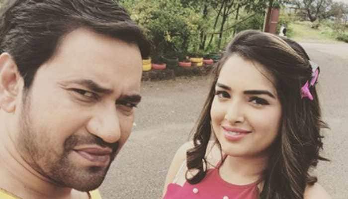Amrapali Dubey&#039;s fan shares throwback pic of the actress with Dinesh Lal Yadav Nirahua