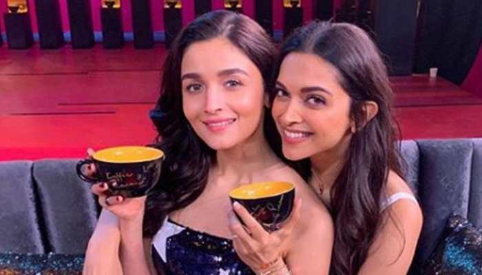 Alia Bhatt and Deepika Padukone&#039;s picture from sets of &#039;Koffee with Karan&#039; is unmissable