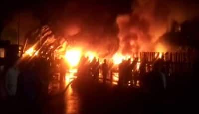 Rubber factory gutted in massive fire in Maharashtra's Thane