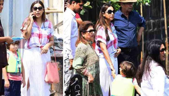 Gauri Khan clicked with son AbRam minus Shah Rukh Khan on birthday