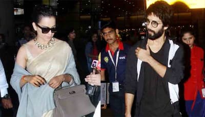 Rangoon actors Kangana Ranaut, Shahid Kapoor snapped at airport — Check photos