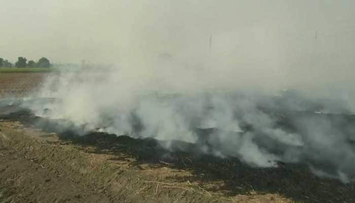 Farmers continue stubble burning in Punjab while Delhi&#039;s air quality comes under &#039;very poor&#039; category