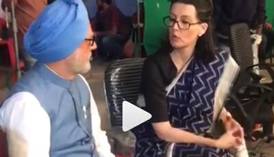 Anupam Kher shares video featuring 'Sonia Gandhi' from the sets of The Accidental Prime Minister-Watch