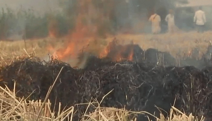 Punjab farmers continue to burn stubble while pollution in Delhi rise by 32%