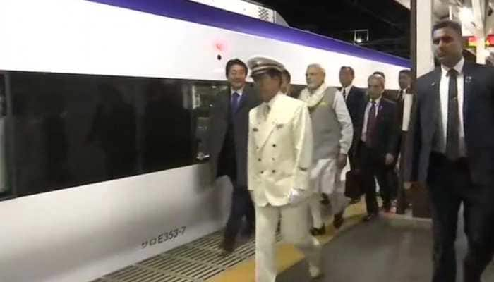 PM Narendra Modi takes a train to Tokyo with Shinzo Abe - Watch