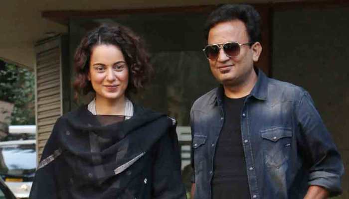 Kangana Ranaut looks heavenly in black she gets captured outside Manikarnika producer Kamal Jain's office