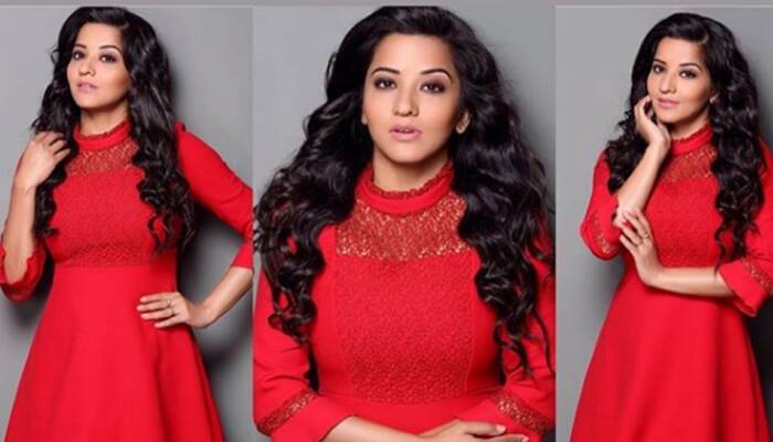 Monalisa in a little red dress is a sight to behold-See inside