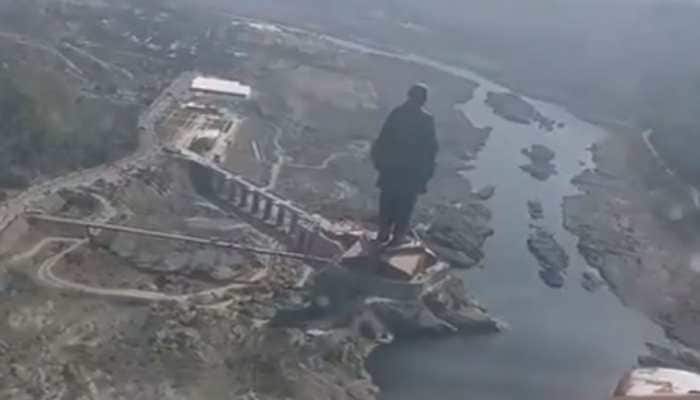 Watch: Spectacular views of world&#039;s tallest statue from IAF planes