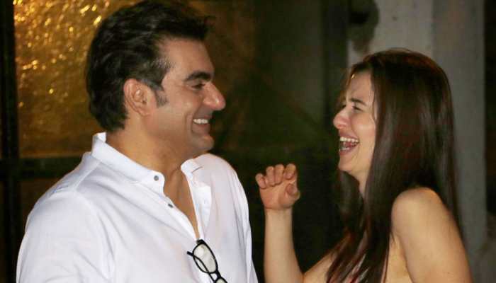 Arbaaz Khan and rumoured girlfriend Giorgia Andriani can&#039;t stop laughing but what&#039;s the joke! See pics