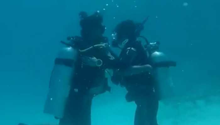 Hina Khan&#039;s underwater dance with beau Rocky Jaiswal is dreamlike—Watch