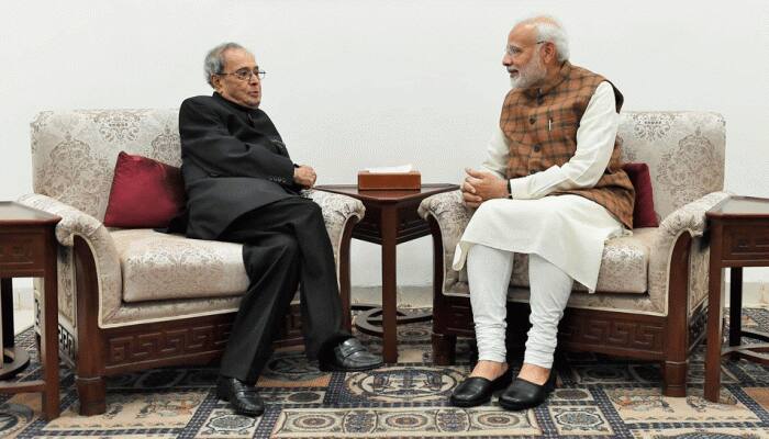 Diwali 2018: PM Modi meets Pranab Mukherjee, extends festive greetings