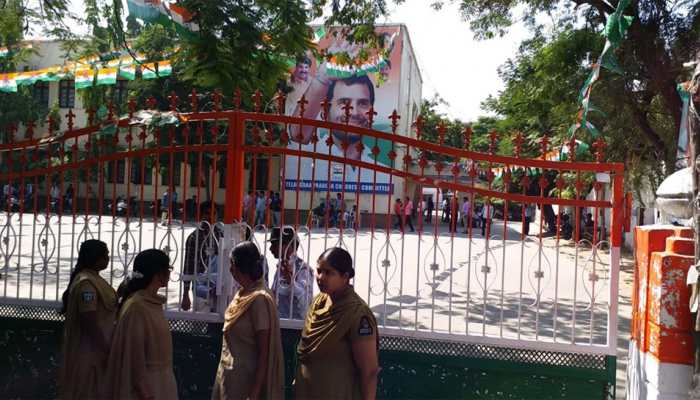 Disgruntled Congress workers climb trees, protest against ticket distribution for Telangana polls