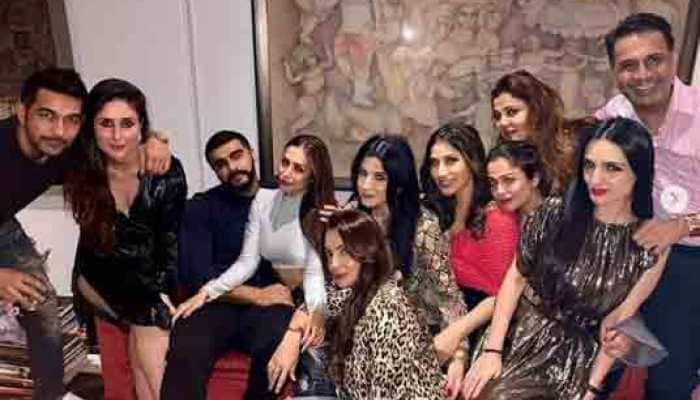 Arjun Kapoor-Malaika Arora get cosy at Maheep Kapoor&#039;s party; Kareena Kapoor makes head turn in black shimmery outfit—Pics inside